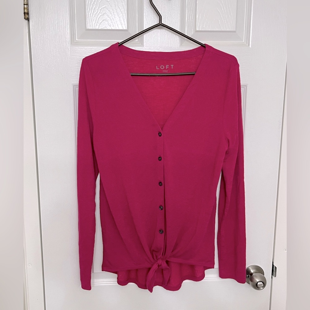 Fuchsia cardigan